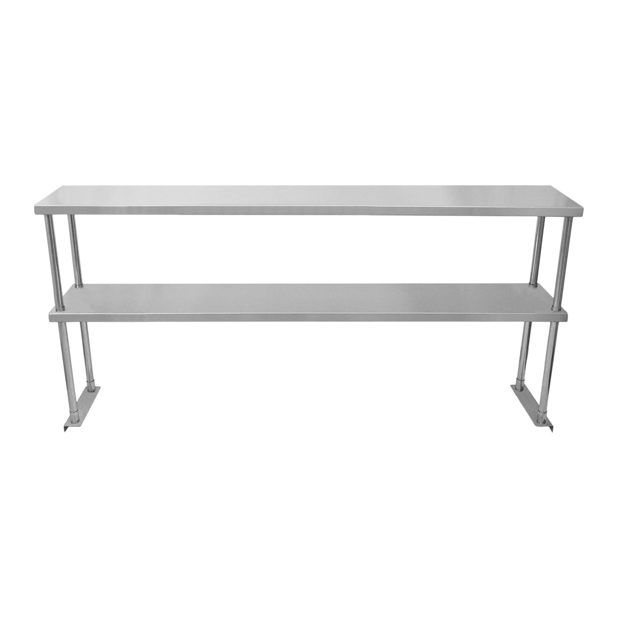 Kukoo Gastronomie Arbeitstisch und Doppelregal - Edelstahl 150 cm