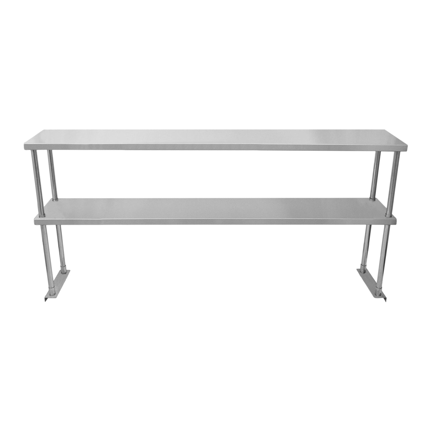 Kukoo Gastronomie Arbeitstisch und Doppelregal - Edelstahl 150 cm