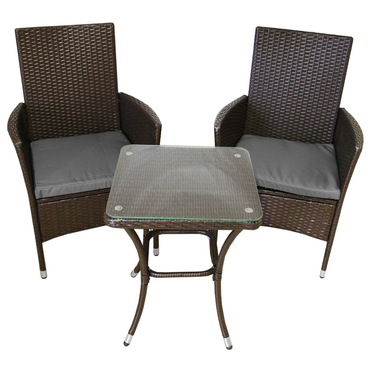 Jardí Rattan Bistro Set Braun