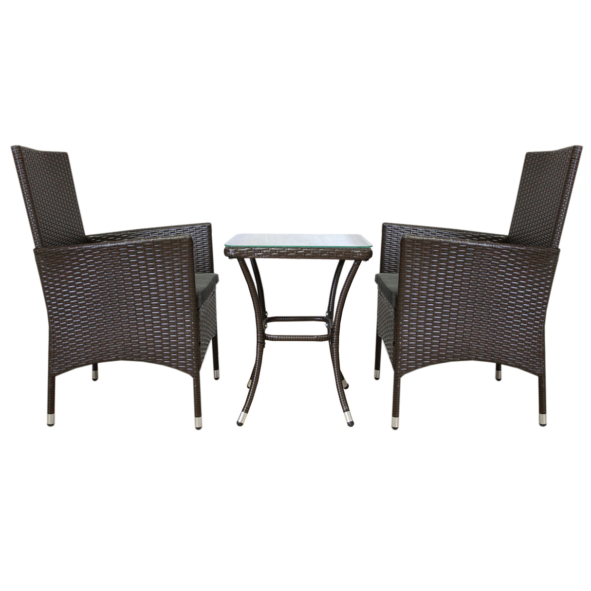 Jardí Rattan Bistro Set Braun