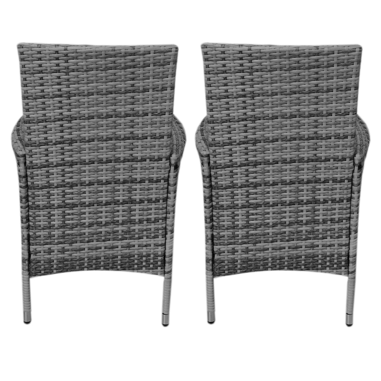 Jardí Rattan Bistro Set Grau