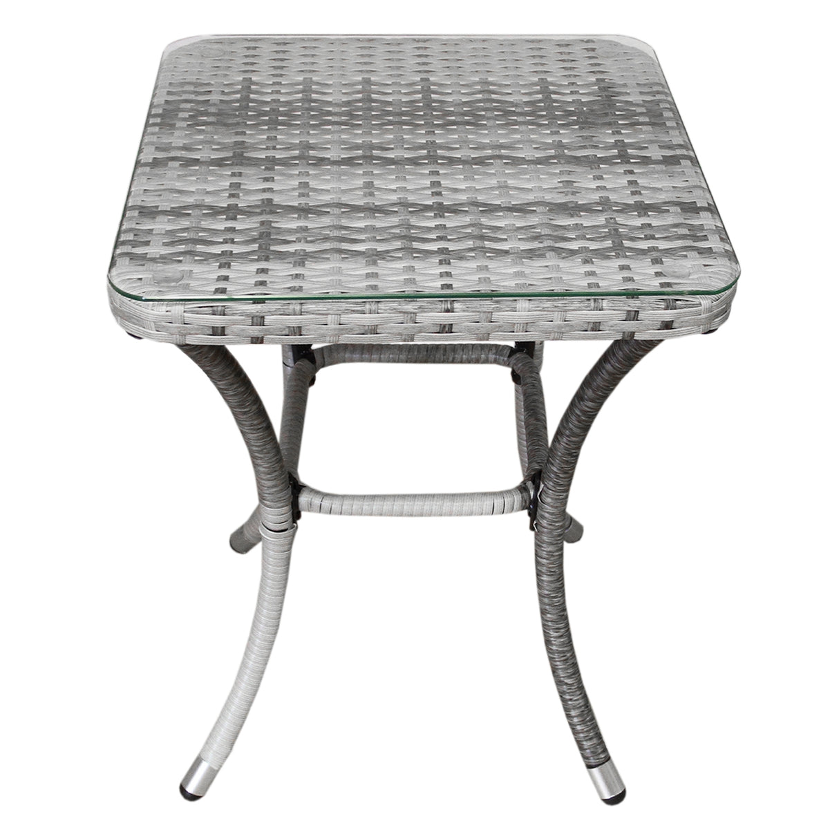 Jardí Rattan Bistro Set Hellgrau