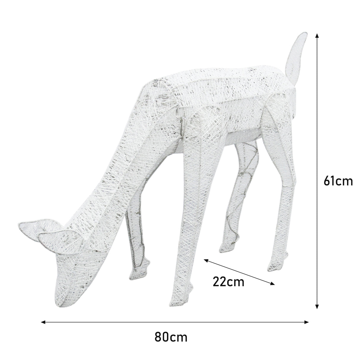 61cm LED beleuchtetes Rentier - Reh