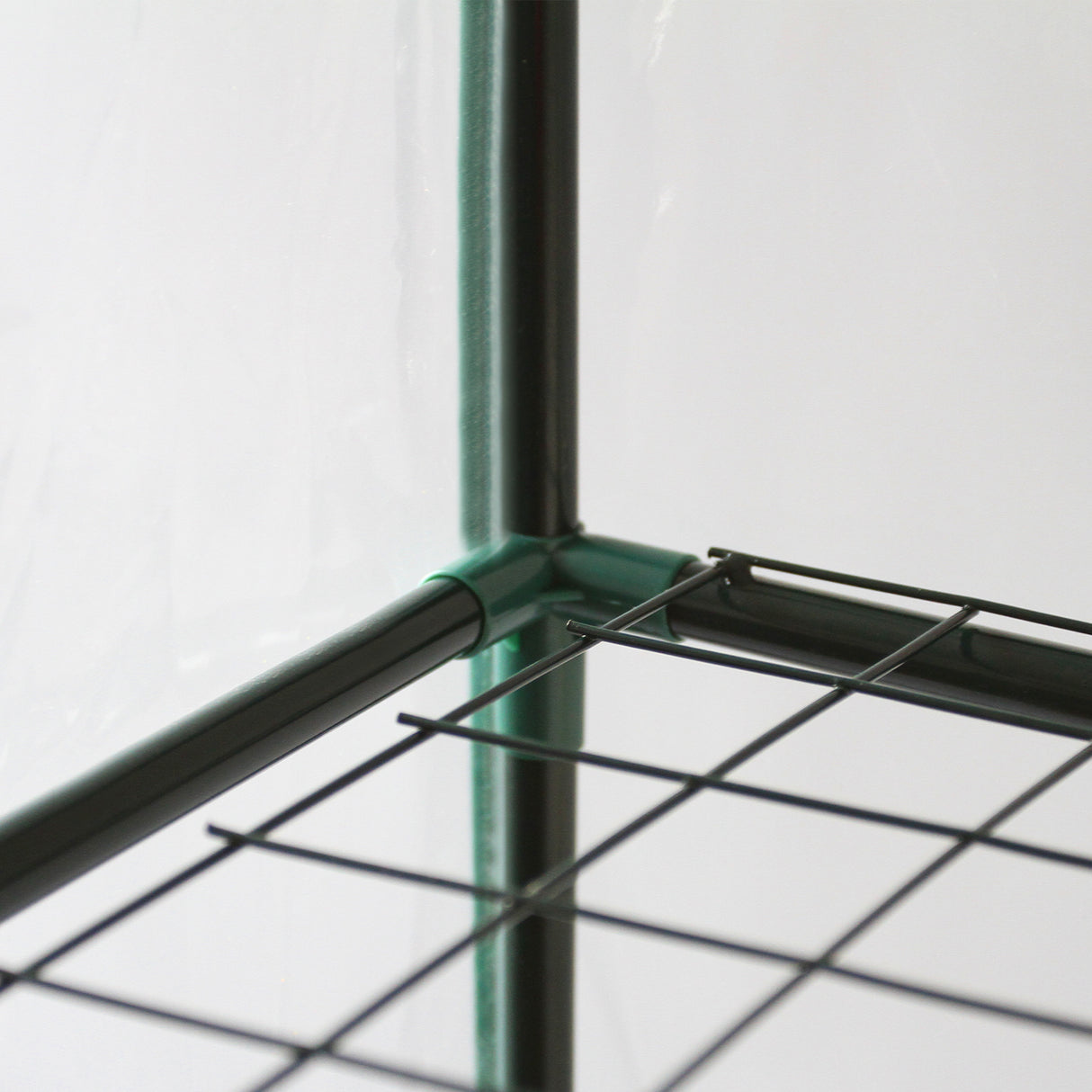 Mini-Gewächshaus / Foliengewächshaus mit 4 Regale und Kunststoffabdeckung