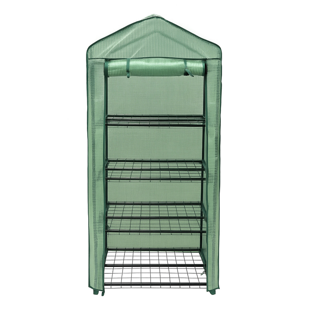 Mini-Gewächshaus / Foliengewächshaus mit 4 Regale und Polyethylen-Abdeckung