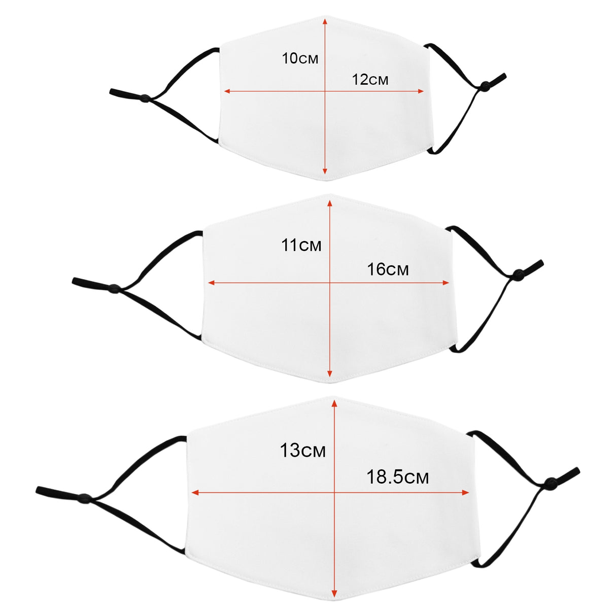 Gesichtsmasken – verschiedene Größen / 30er Packung