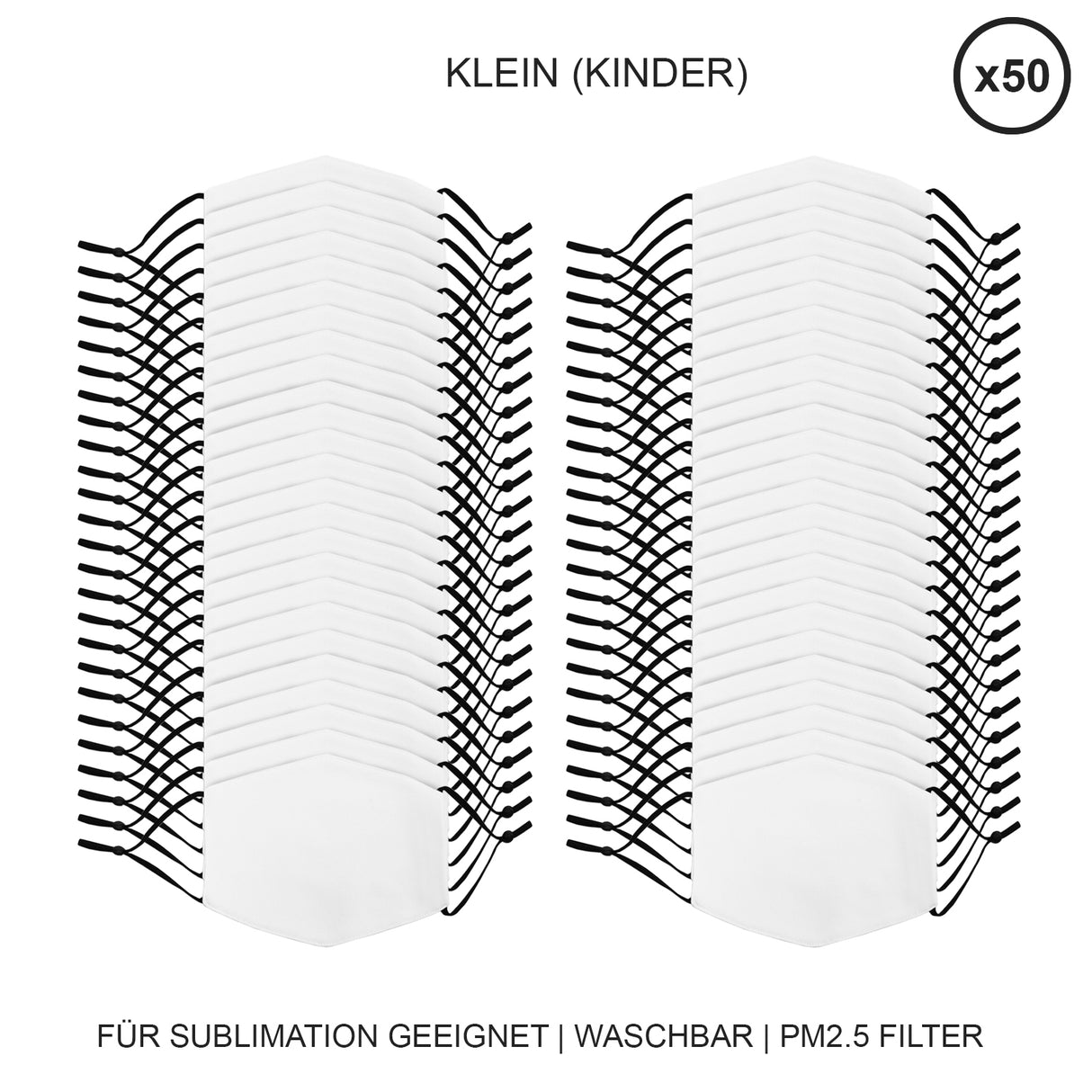 Gesichtsmasken - Klein / 50er Packung