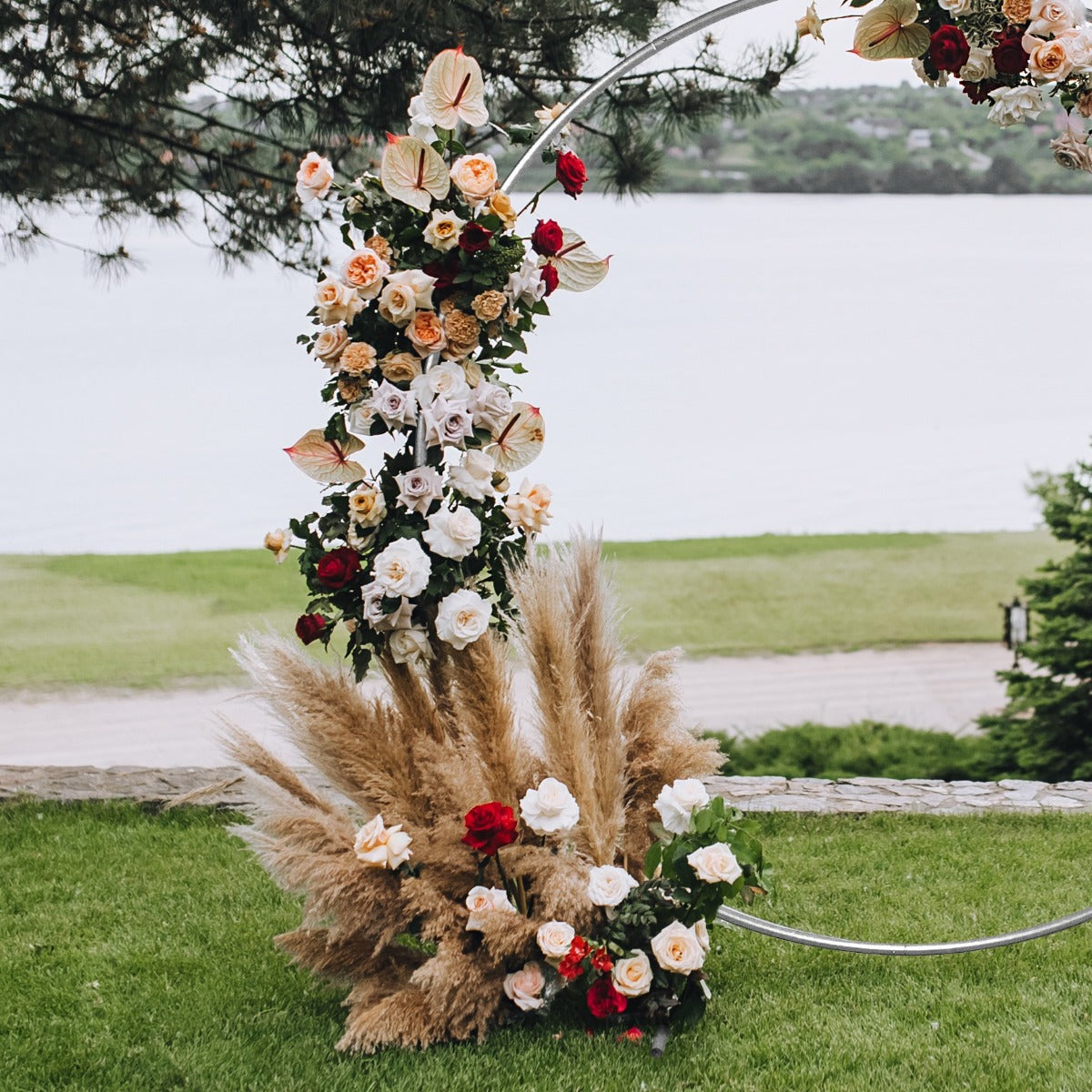 Hochzeit Ballonbogen Silber 200cm