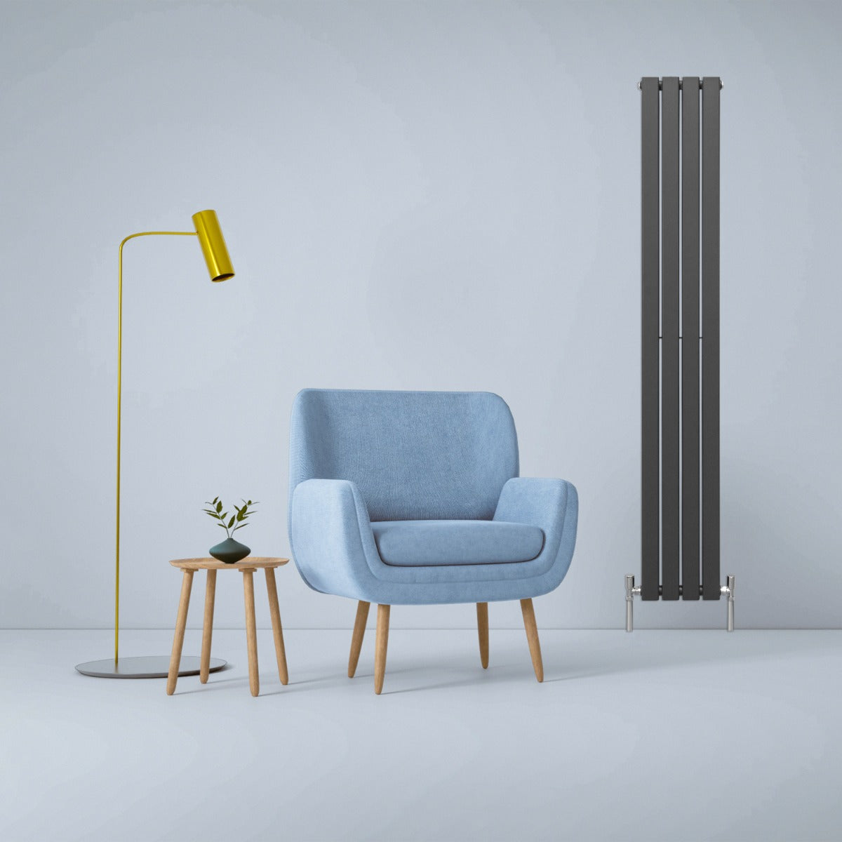 Paneelheizkörper Anthrazit Grau 1800mm x 280mm