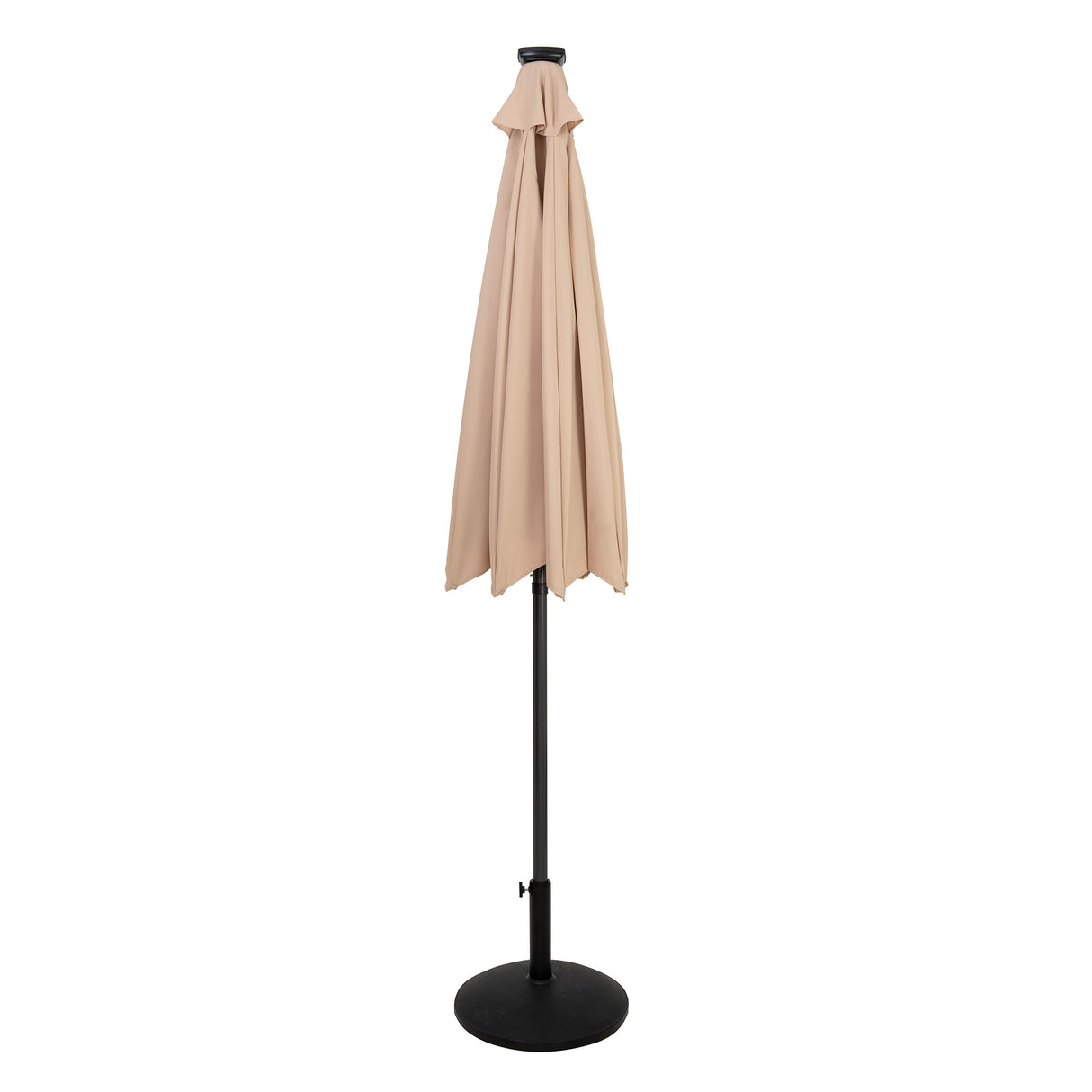 LED-Kipp-Sonnenschirm 2,7m mit Ständer - Beige