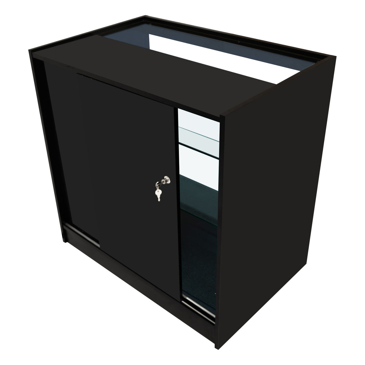 Vega LED Verkaufstheken-Set CM60 + C900 + K900 + TB60 – Schwarz