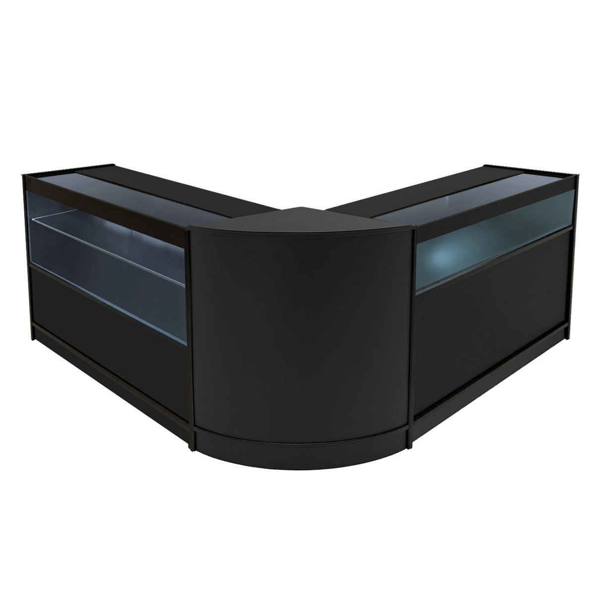 Adonis LED Ladentheke Set CM60 + B1200 + C1200 – Schwarz