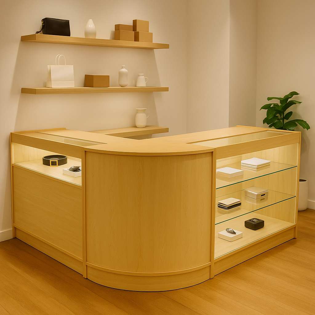 Triton LED Verkaufstheken-Set CM60 + K900 + B900 - Ahorn