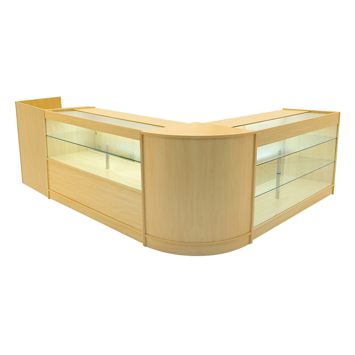 Vega LED Verkaufstheken-Set CM60 + C1500 + K1500 + TB60 – Ahorn