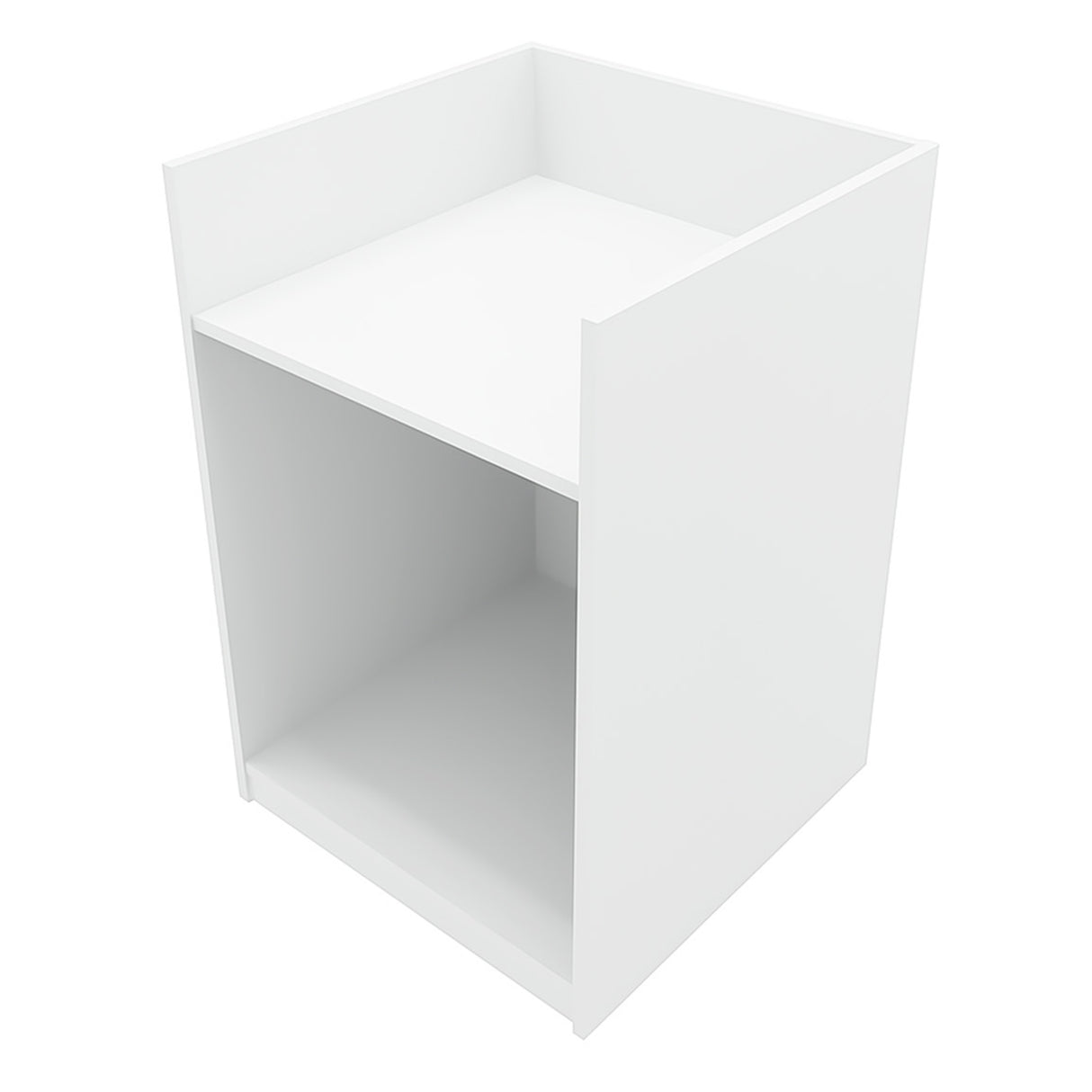 Weißes Verkaufstheken-Set aus hochwertigem Material, mit klaren Linien und modernem Design, ideal für Verkaufsräume und Ausstellungen