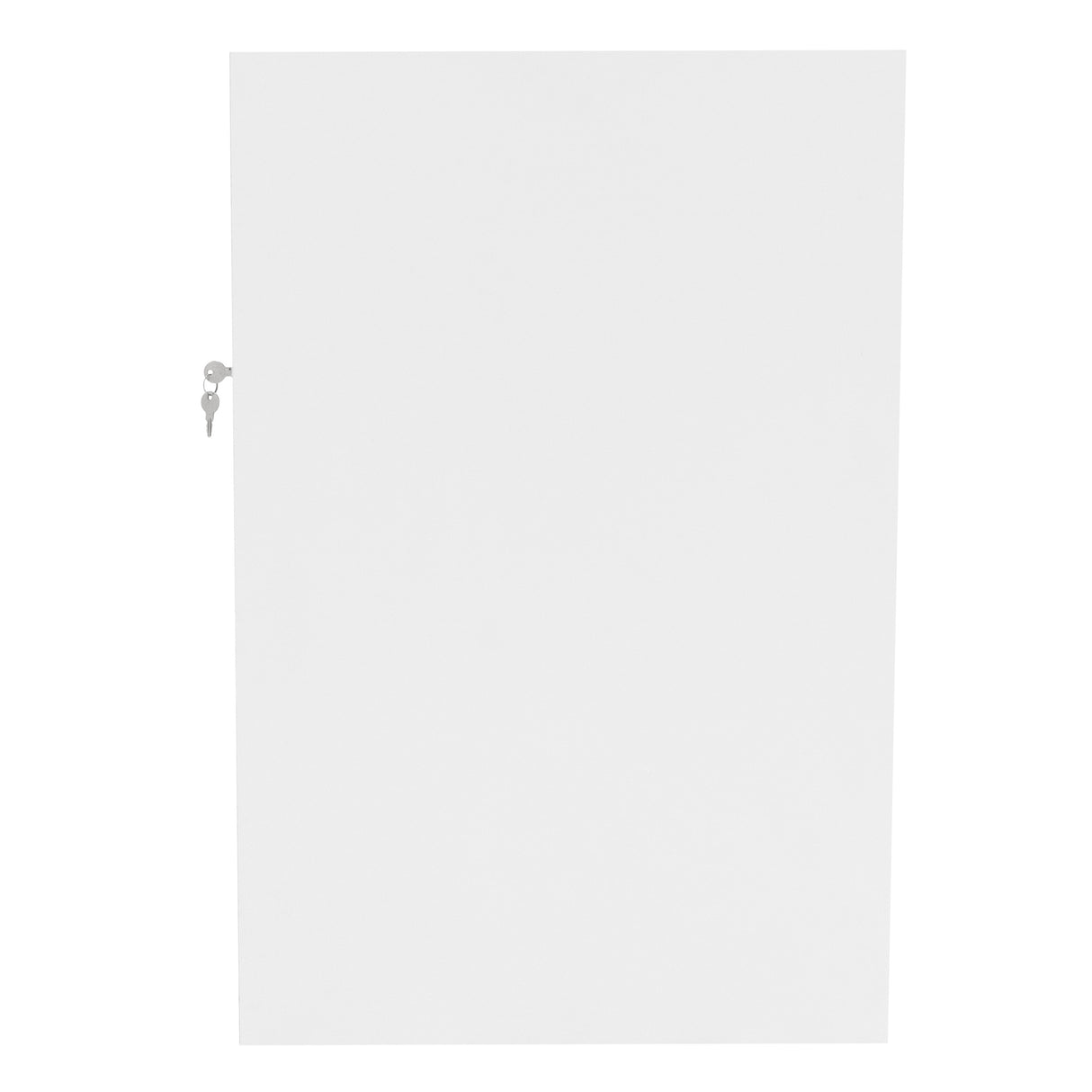 Weißes LED Verkaufstheken-Set bestehend aus zwei eleganten, modernen Theken mit glatter Oberfläche und minimalistischer Form, ideal für Verkaufsräume