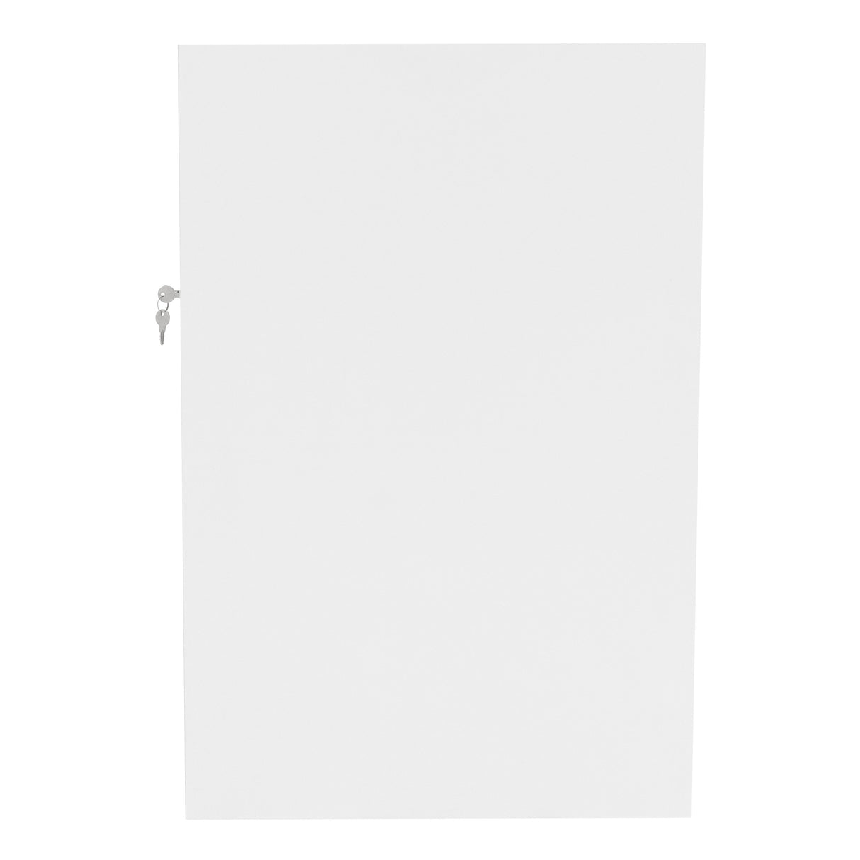 Weißes LED Verkaufstheken-Set bestehend aus zwei eleganten, modernen Theken mit glatter Oberfläche und minimalistischen Design, ideal für Verkaufsräume