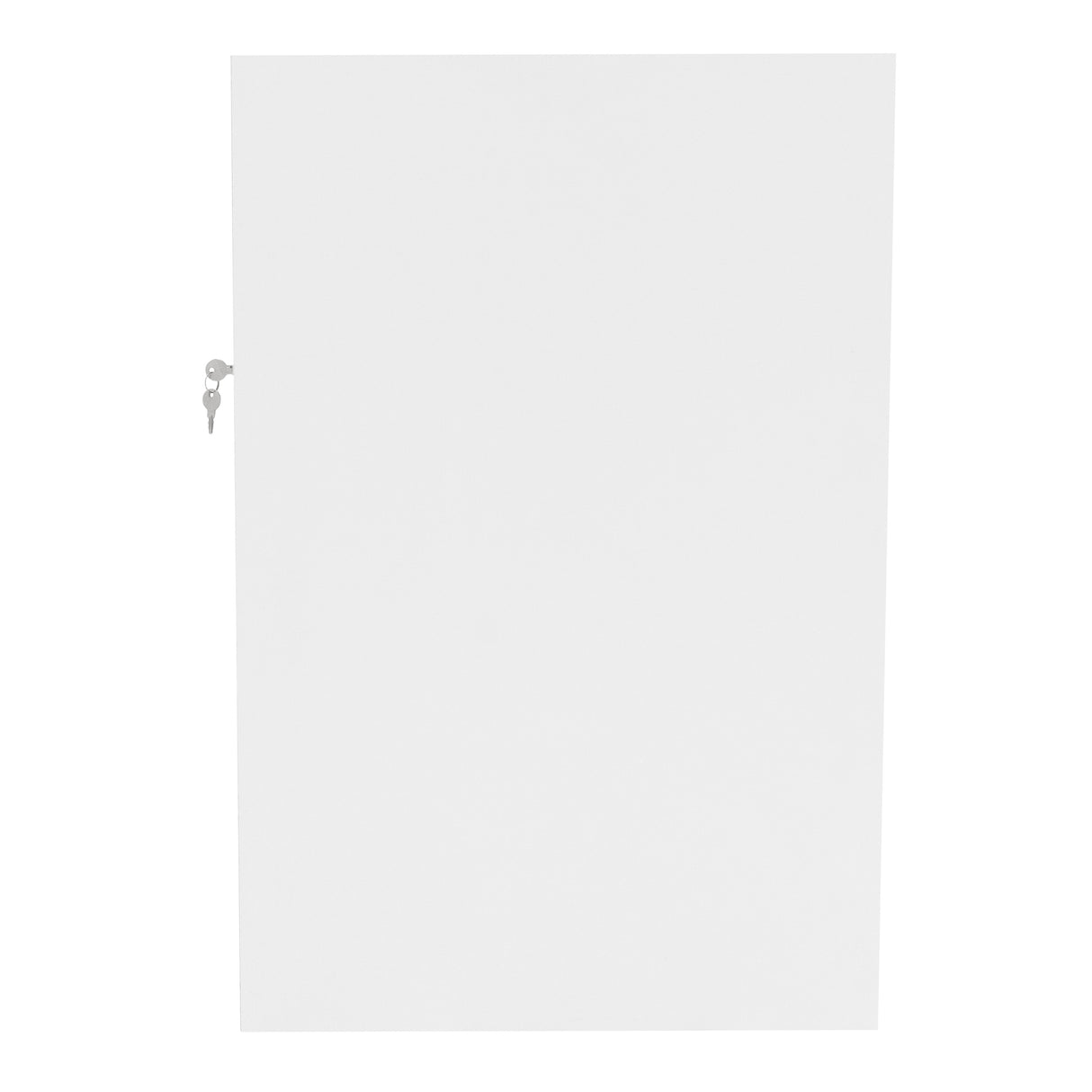 Weißes Andromeda LED Verkaufstheken-Set mit zwei eleganten, modernen Theken, ideal für Verkaufsräume, mit glatter Oberfläche und minimalistischer Form