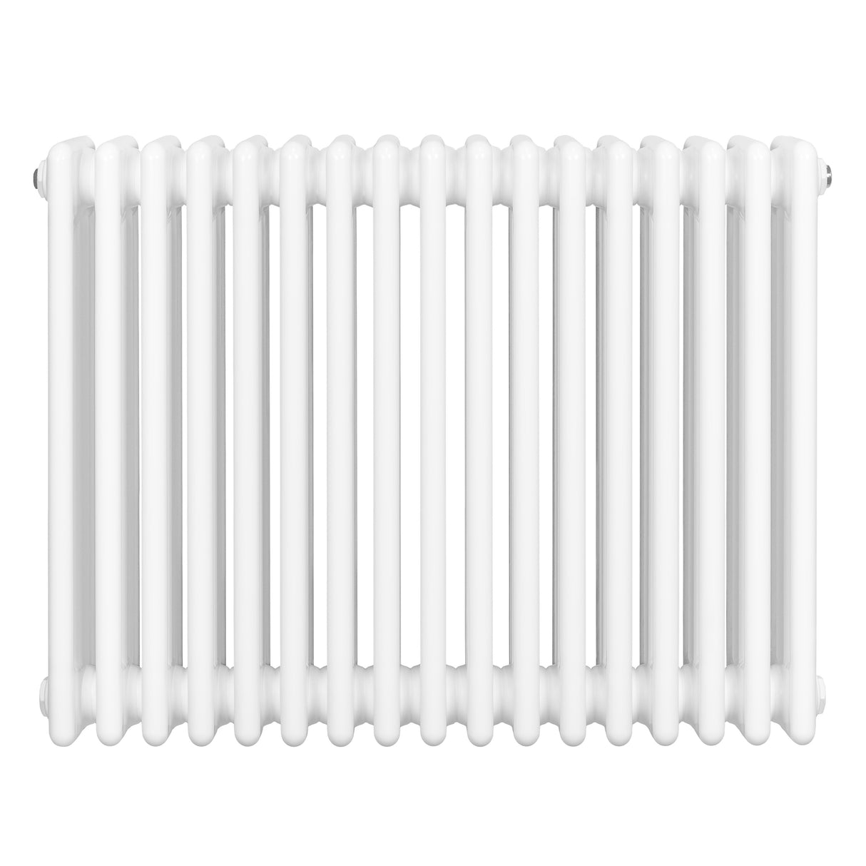 Röhrenheizkörper mit 4 Säulen in elegantem Weiß, 600mm x 785mm, glänzende Oberfläche, gleichmäßige Wärmeverteilung, modernes Design für jeden Raum