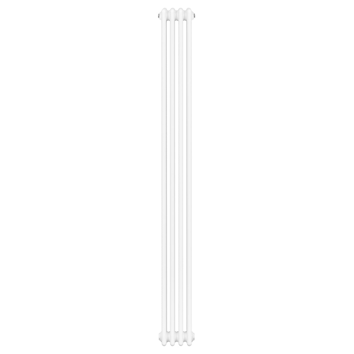 Röhrenheizkörper mit vier Säulen in elegantem Weiß, 1800mm hoch und 200mm breit, bietet eine moderne und effiziente Heizlösung für jeden Raum