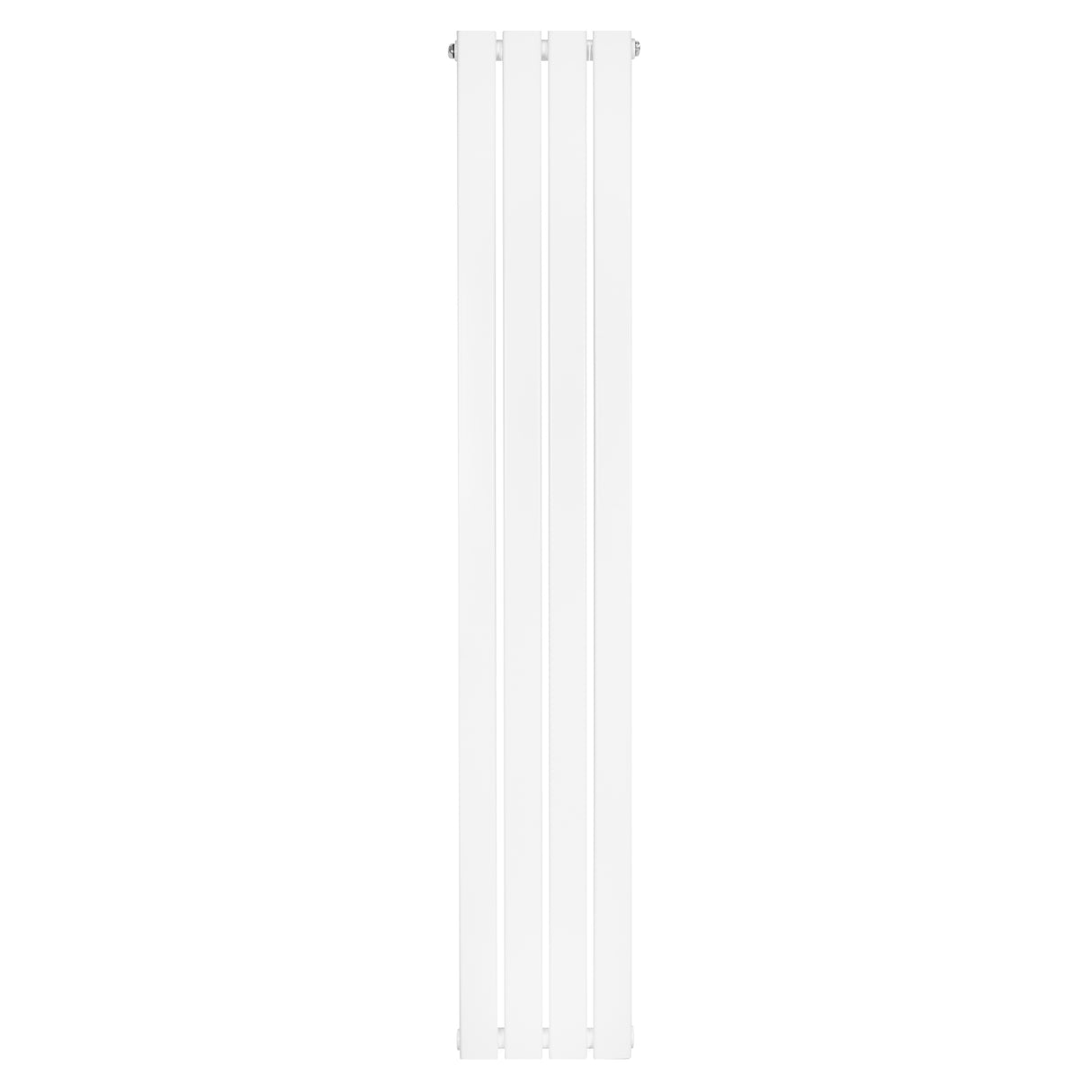 Flachheizkörper in Weiß, 1600mm x 280mm, mit glatter, moderner Oberfläche und vertikalen Lamellen für effiziente Wärmeverteilung