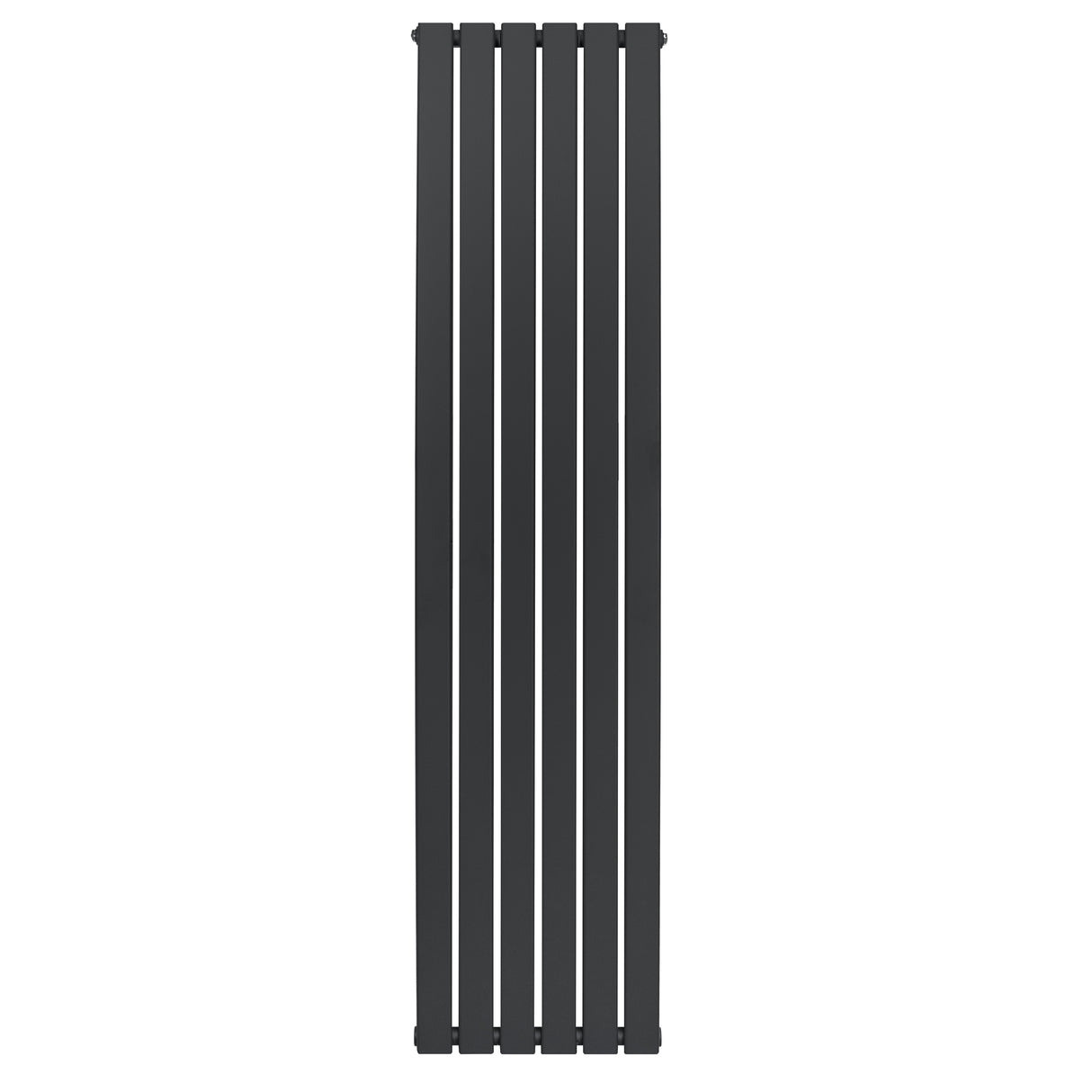 Flachheizkörper in Anthrazitgrau, 1800mm x 420mm, mit schlankem, vertikalem Design und glatter, mattschwarzer Oberfläche für moderne Innenräume