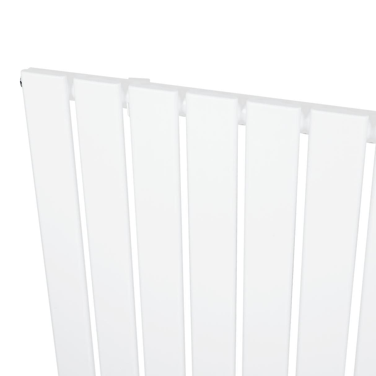 Flachheizkörper in Weiß, 1800mm x 420mm, mit glatten, vertikalen Lamellen und modernem Design, ideal für stilvolle Heizlösungen in jedem Raum
