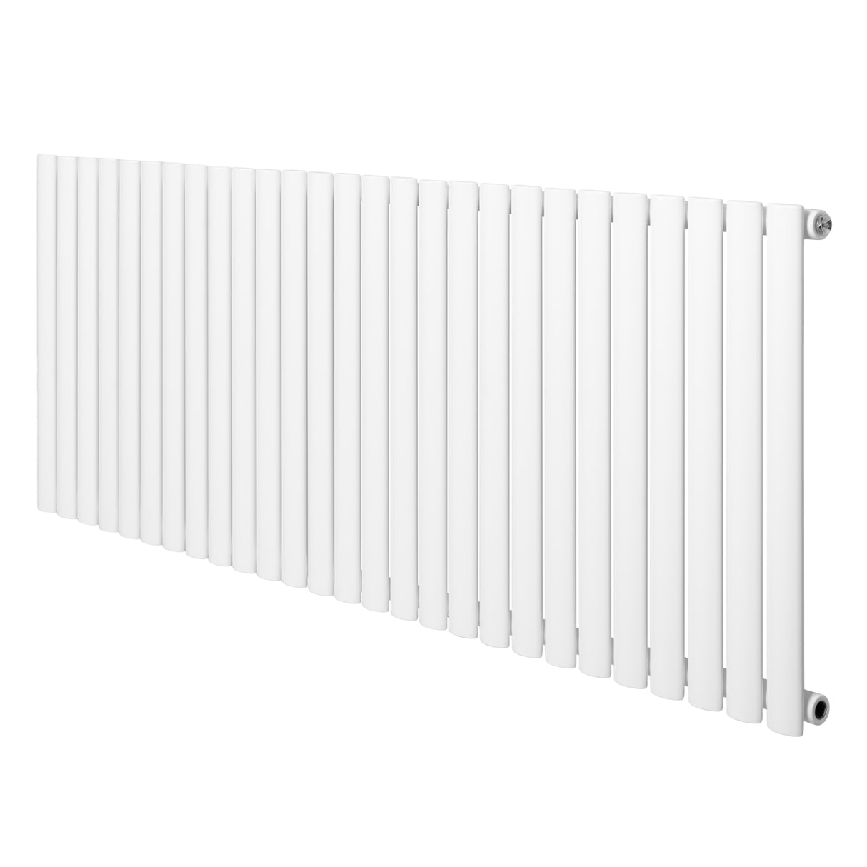 Gliederheizkörper in Weiß, 600mm x 1620mm, mit schlanken, vertikalen Lamellen und glatter, pulverbeschichteter Oberfläche für moderne Innenräume