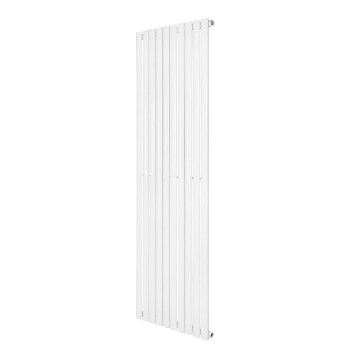 Hochformatiger, schlanker Gliederheizkörper in Weiß, 1800mm x 600mm, mit glatten, vertikalen Lamellen für effiziente Wärmeverteilung und modernes Design