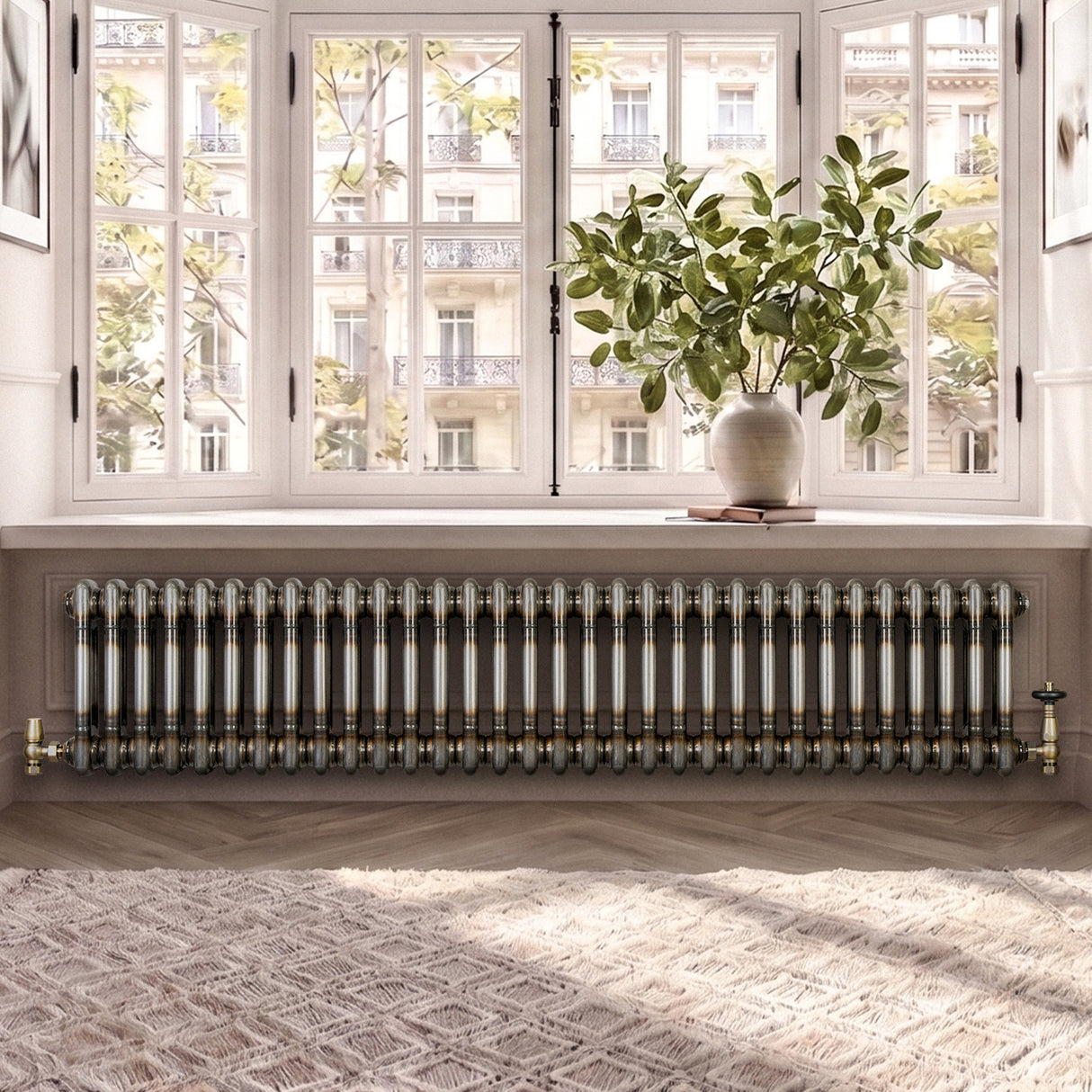 Klassischer 2-Säulen-Heizkörper – 300 x 1460 mm