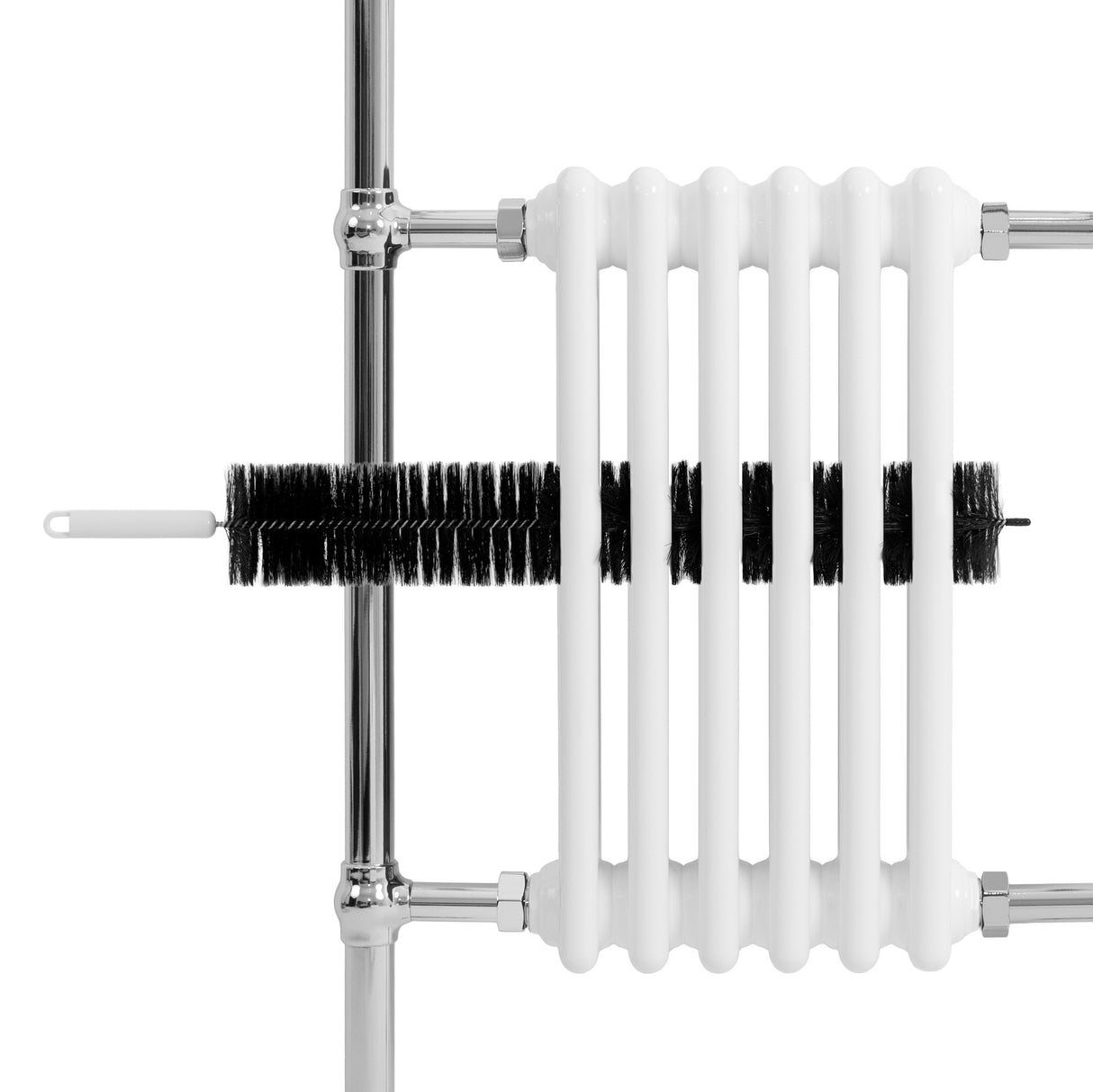 Klassicher Beheizter Handtuchheizkörper – 950 mm x 570 mm – Weiß