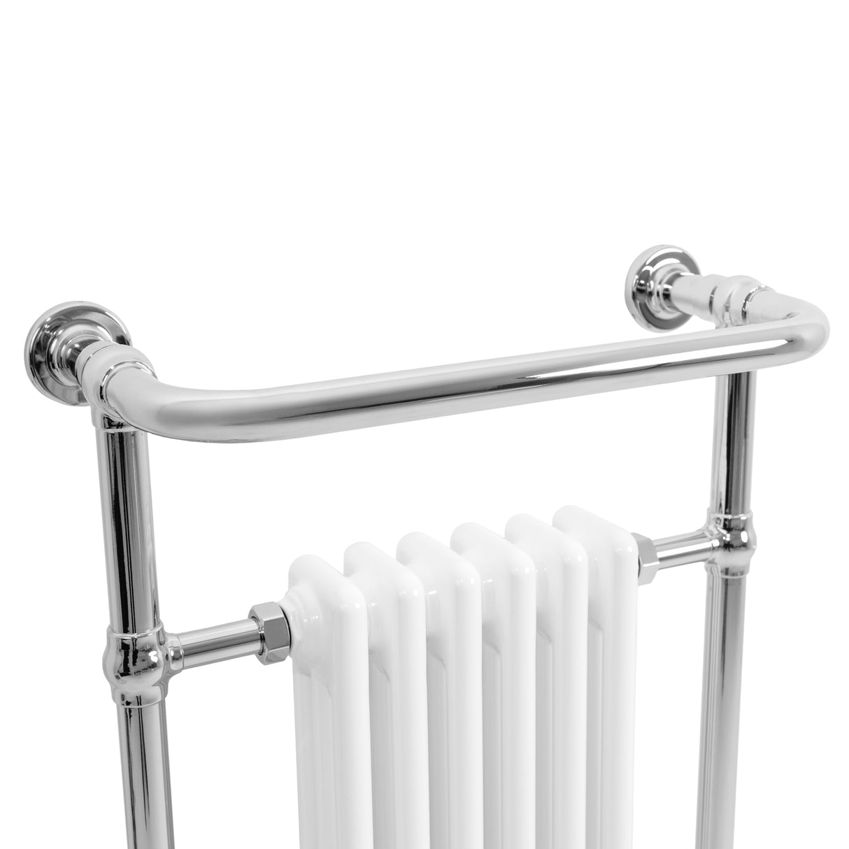 Klassicher Beheizter Handtuchheizkörper – 950 mm x 570 mm – Weiß