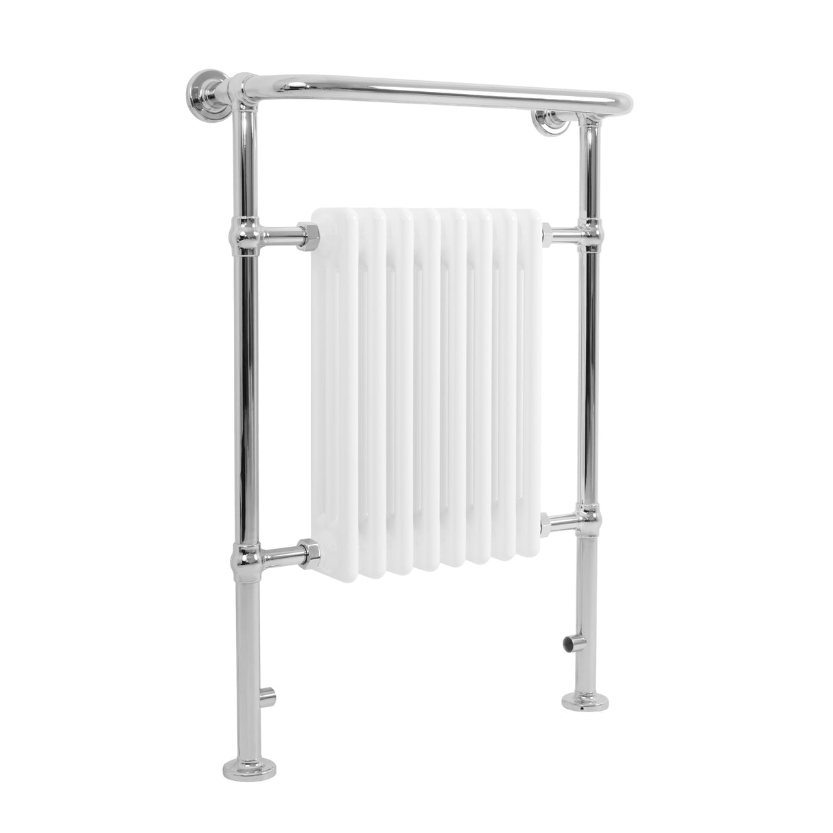 Klassicher Beheizter Handtuchheizkörper – 950 mm x 660 mm – Weiß