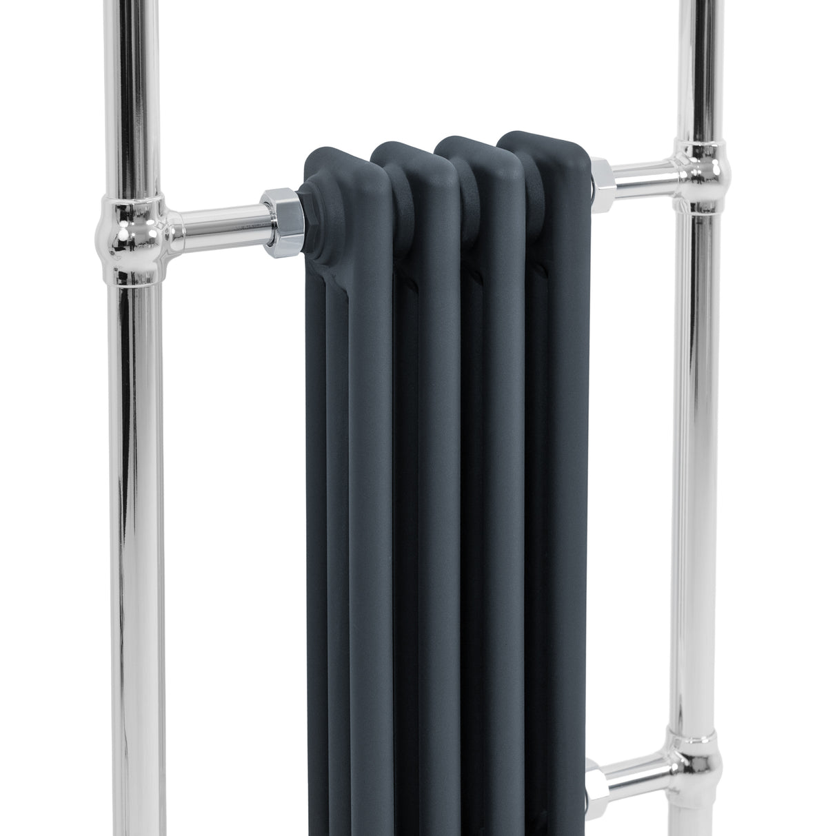 Klassicher Beheizter Handtuchheizkörper – 950 mm x 480 mm – Anthrazitgrau
