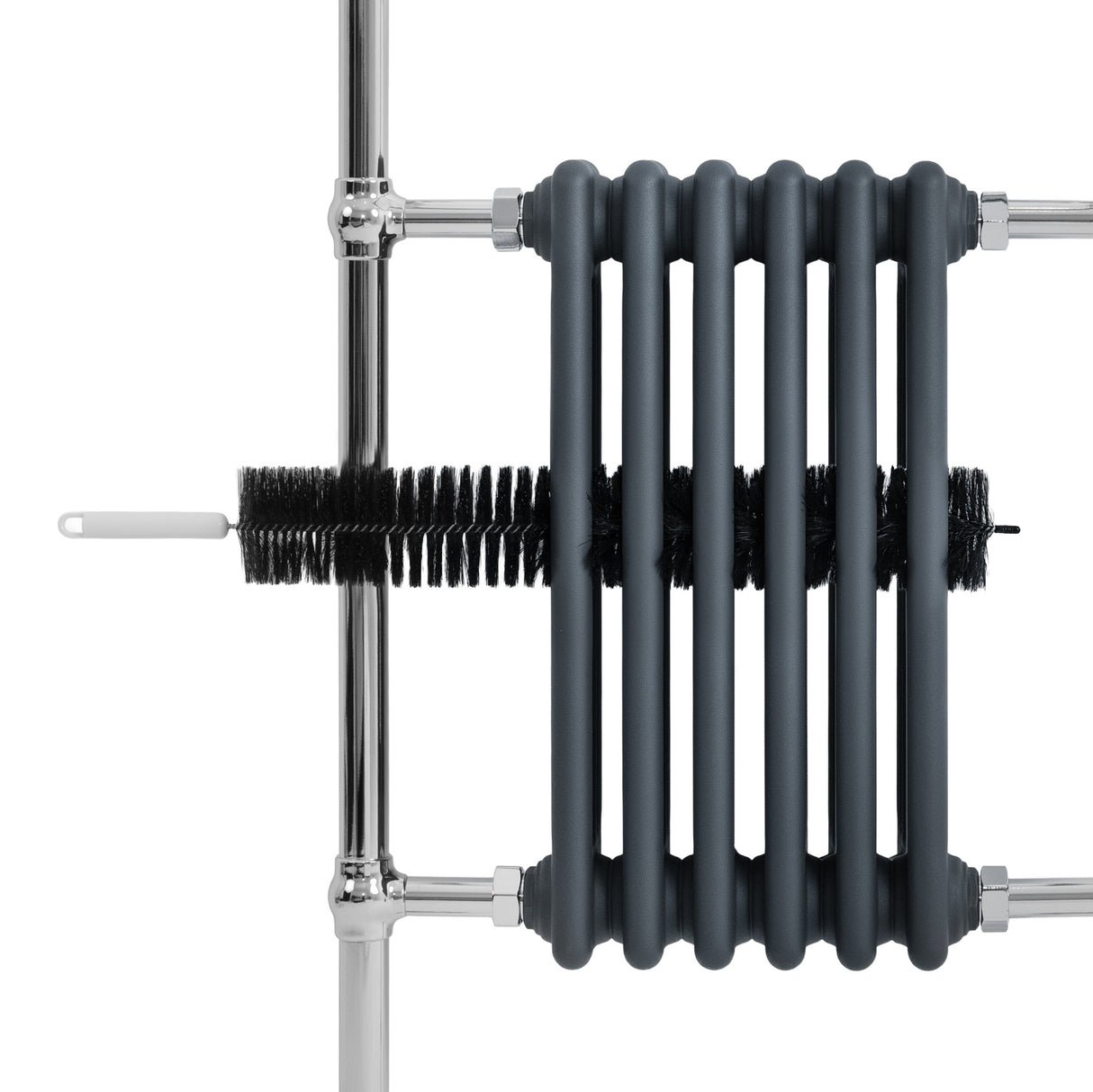 Klassicher Beheizter Handtuchheizkörper – 950 mm x 570 mm – Anthrazitgrau