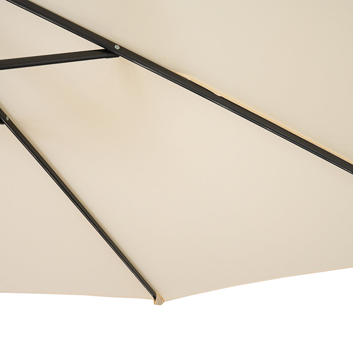 Ausleger-Sonnenschirm 3m mit Halbem Beschwerfuß – Creme