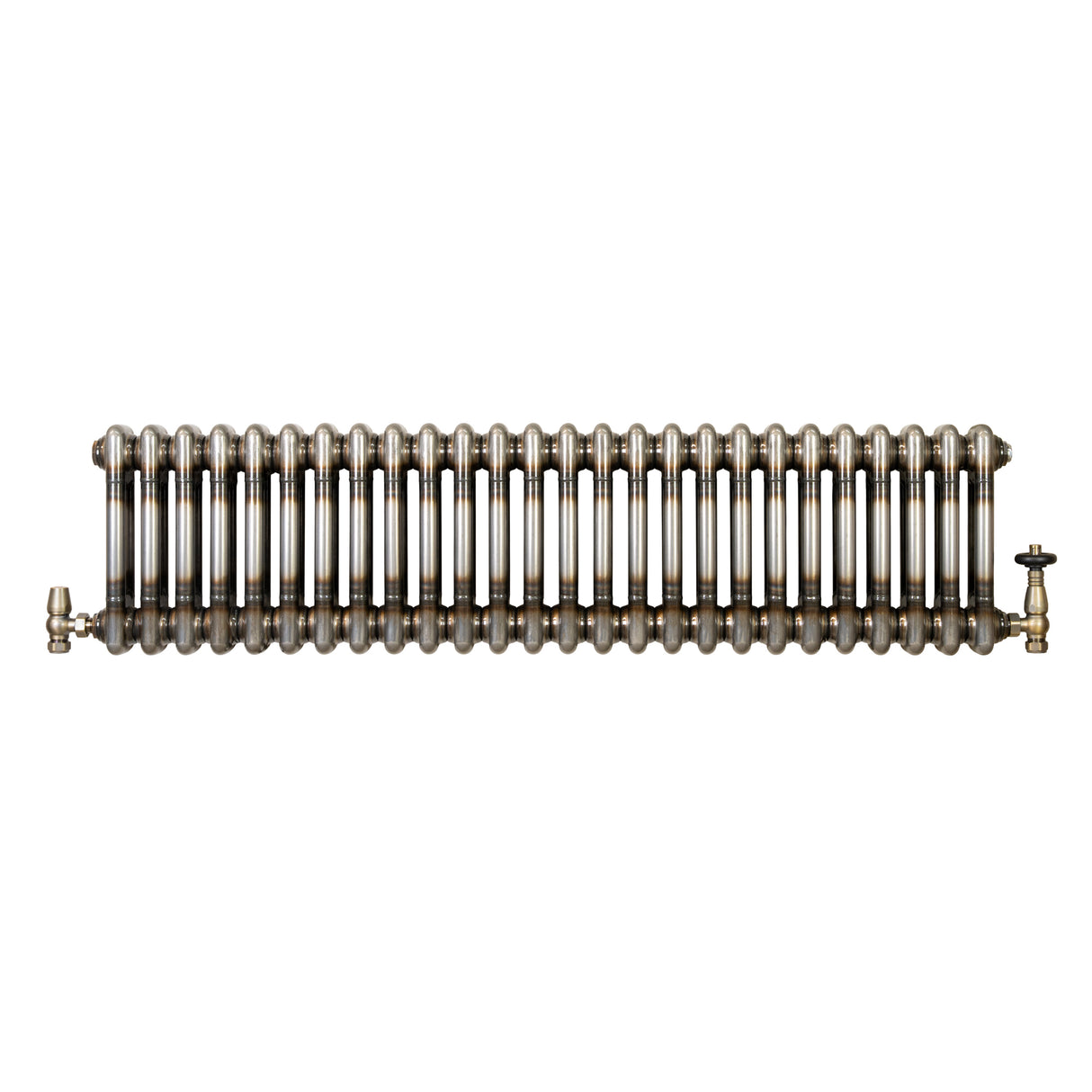 Klassischer 2-Säulen-Heizkörper mit TRV – 300 x 1190 mm - Rohmetall