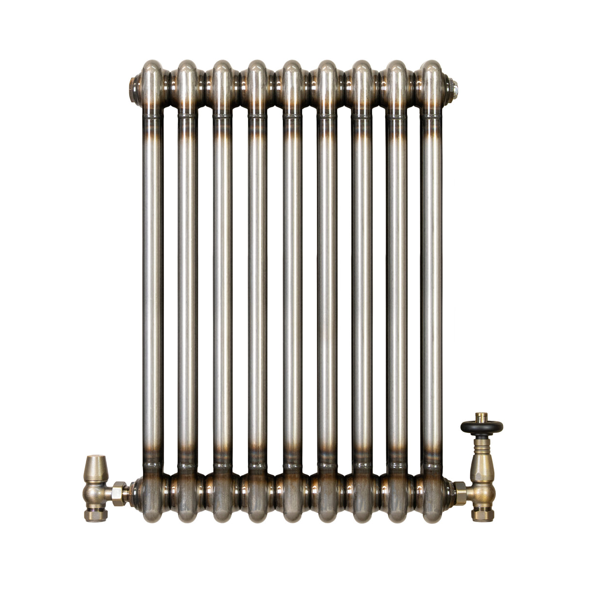 Klassischer 2-Säulen-Heizkörper mit TRV – 600 x 425 mm - Rohmetall