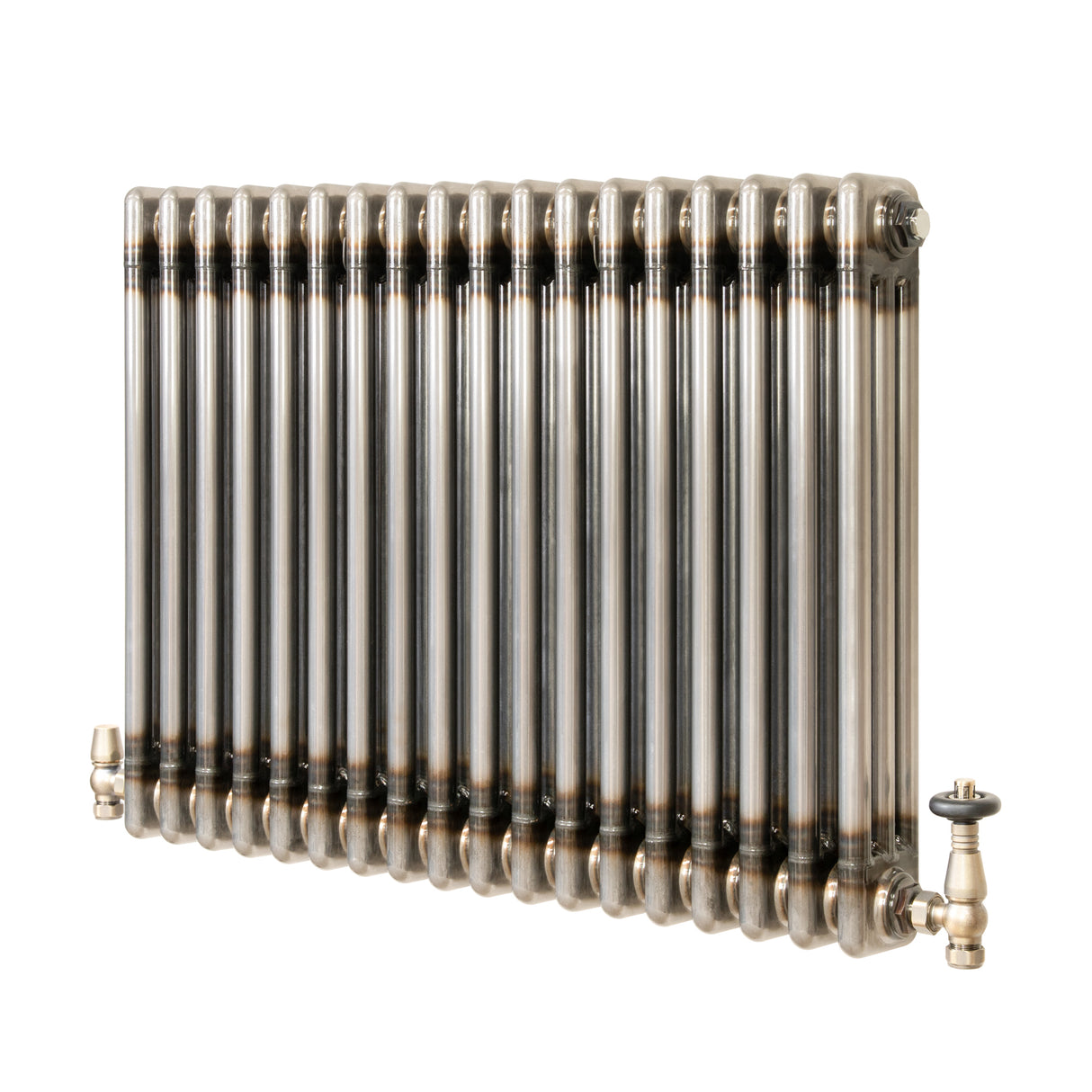 Klassischer 3-Säulen-Heizkörper mit TRV – 600 x 830 mm - Rohmetall