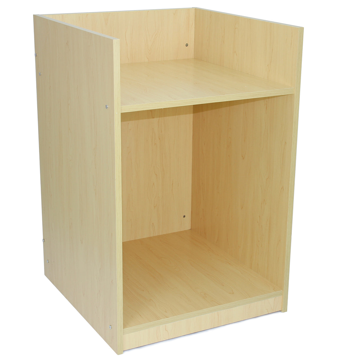 Kassenblock TB60 aus hellem Ahornholz mit zwei offenen Fächern, ideal für die Aufbewahrung von Kassen- und Verkaufsunterlagen