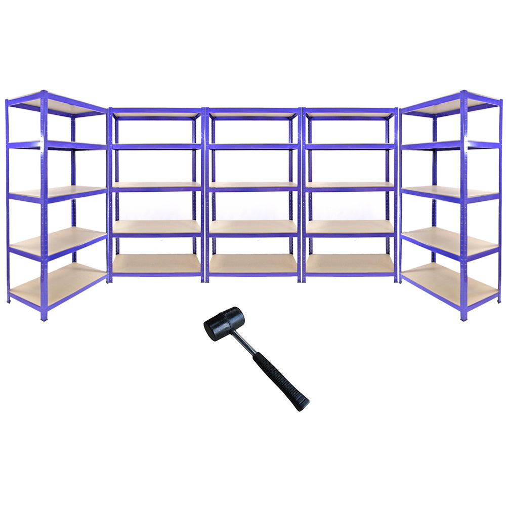 5 x Monster Racking T-Rax 90cm Lagerregal blau