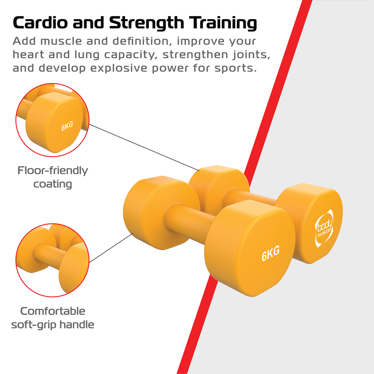 Neopren-Hanteln 2 x 6 kg