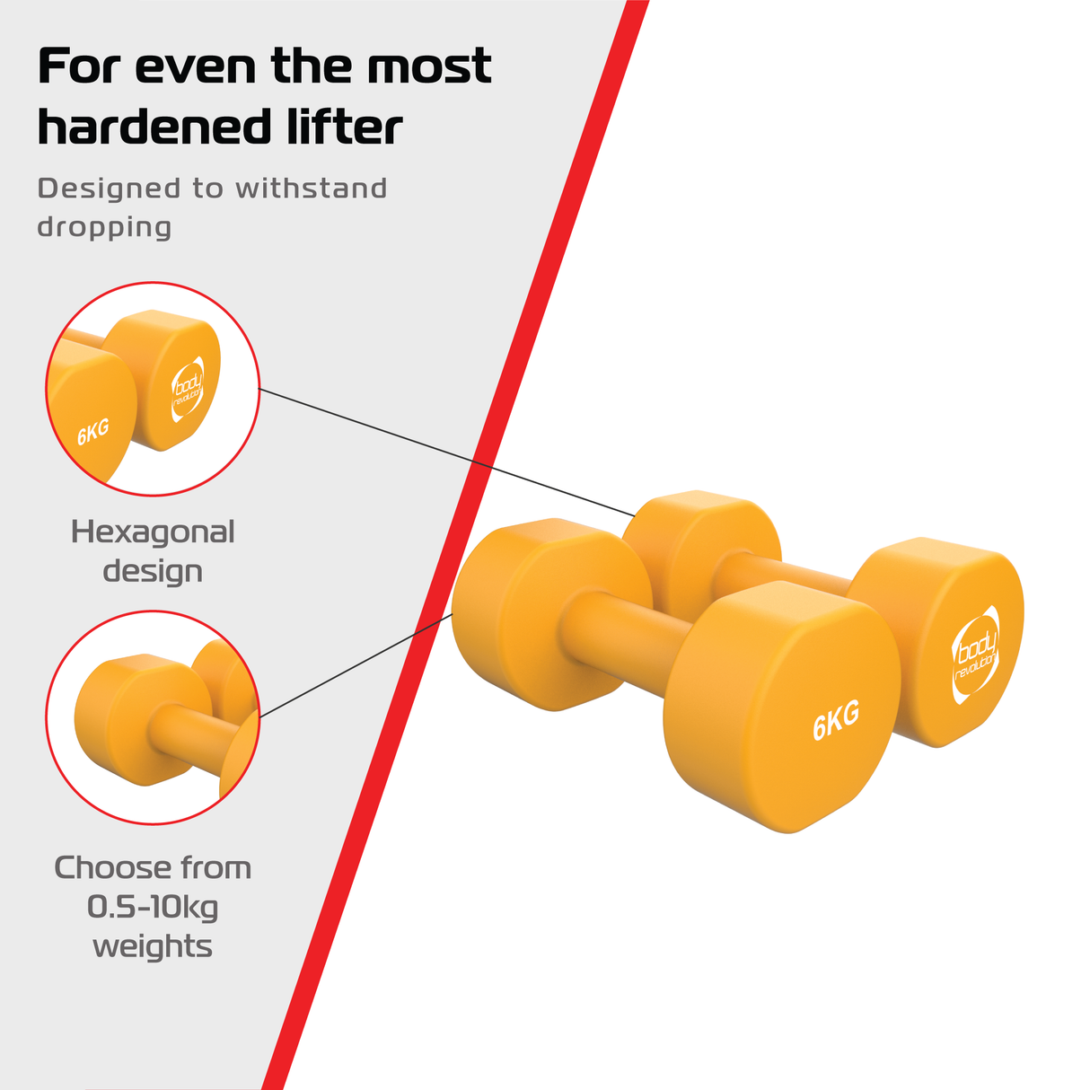 Neopren-Hanteln 2 x 6 kg
