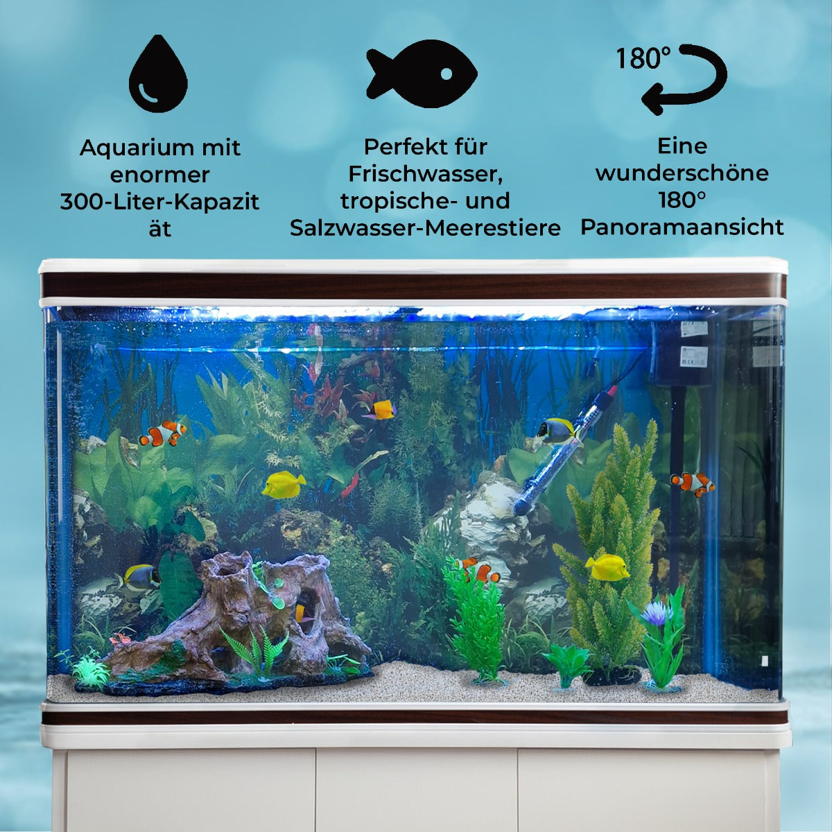 Aquarium Komplettset - Weiss