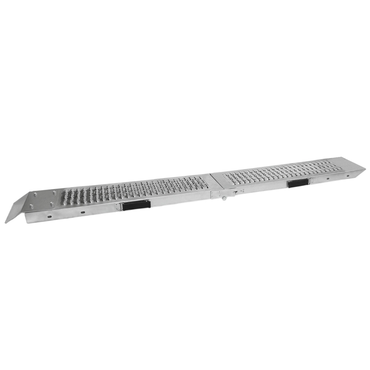 Faltbare Motorradrampen aus robustem Aluminium, mit rutschfester Oberfläche und einer glatten, langen Form für einfaches Be- und Entladen von Motorrädern