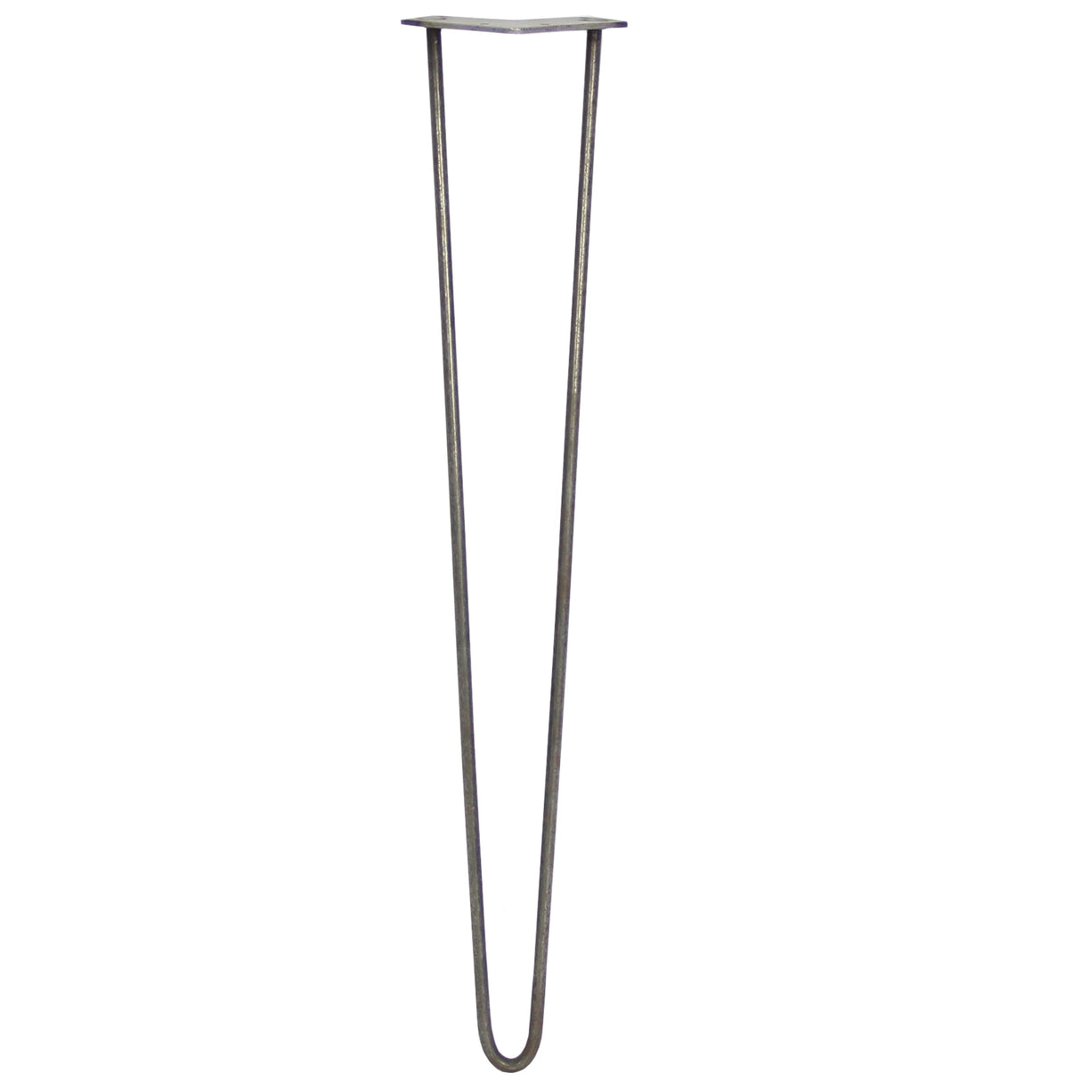Schlichte, 71 cm hohe Hairpin Tischbeine aus Rohstahl mit zwei Streben, elegant geschwungen und robust, ideal für individuelle Möbelprojekte