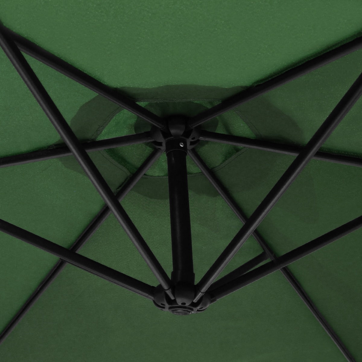 300cm LED Ampelschirm Sonnenschirm mit fächerförmigem Sockel - Grün
