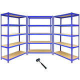 3 x T-Rax Lagerregal 180cm x 120cm x 45cm Blau