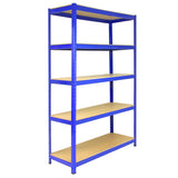 5 x T-Rax Lagerregale 180cm x 120cm x 45cm Blau