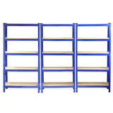 6 x Monster Racking T-Rax 75cm Lagerregal Blau mit Gratis Gummihammer